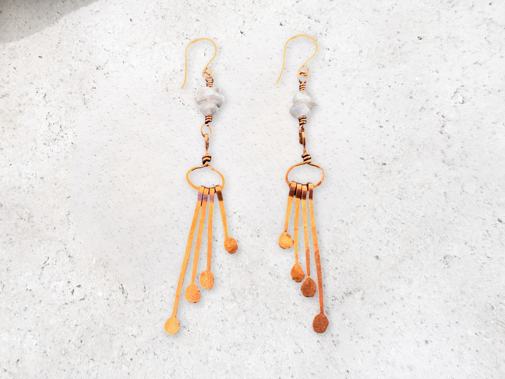 Rose Quartz Dangle Earrings