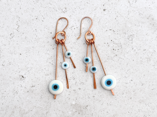 Evil Eye Trio Earrings