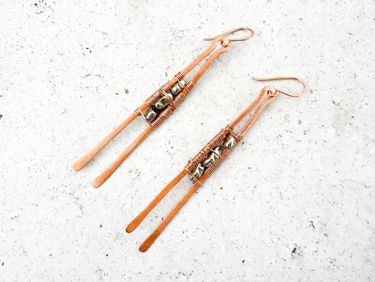 Hematite Prong Earrings