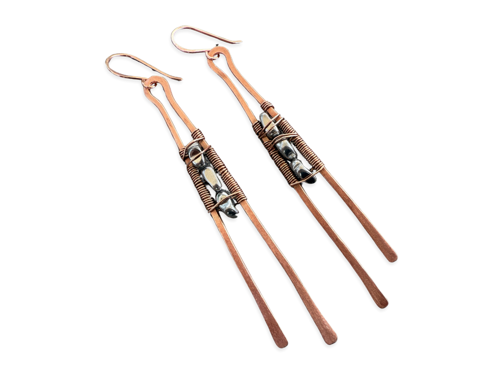 Hematite Prong Earrings