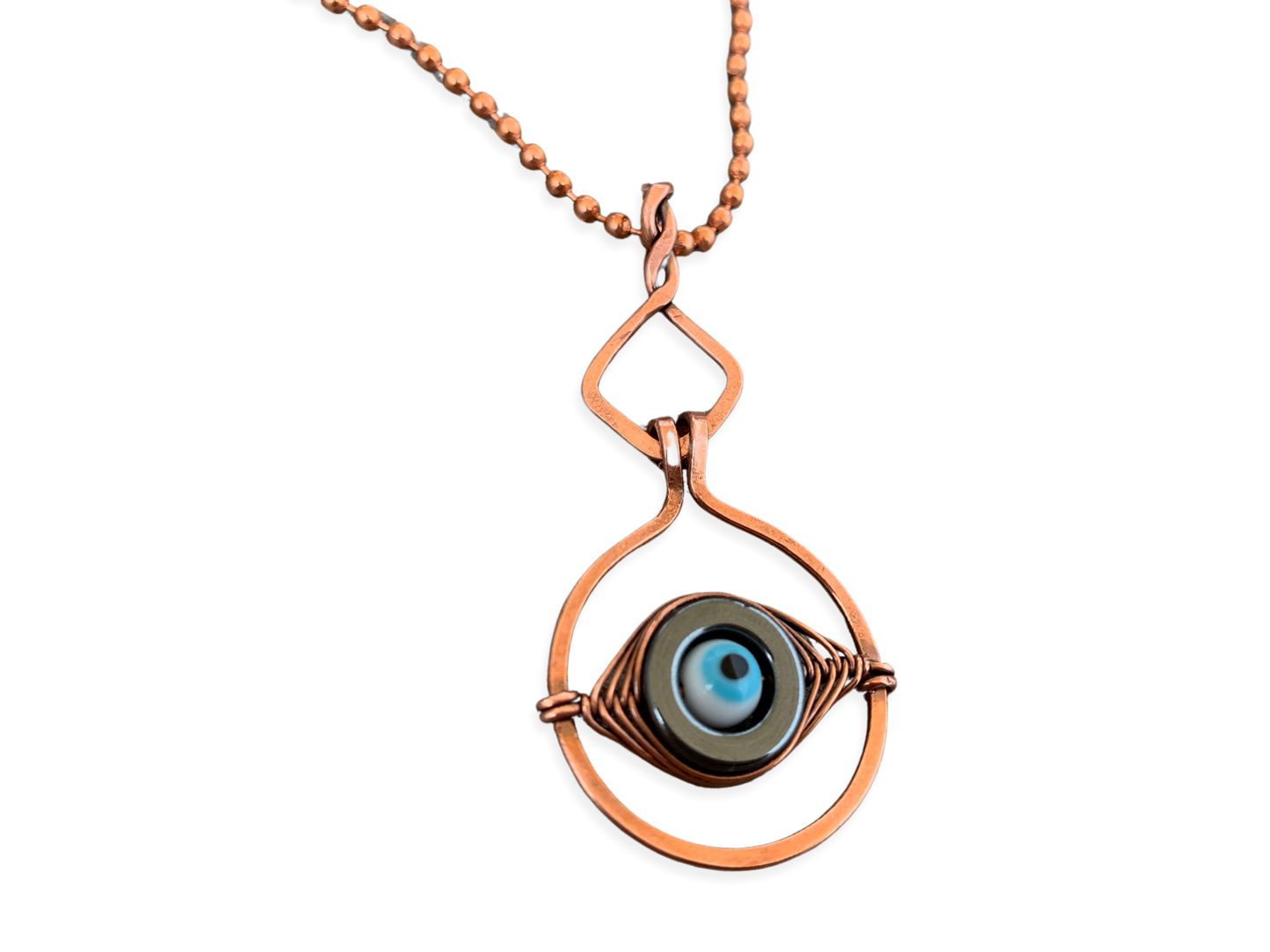 Evil Eye Spinner Pendant Necklace