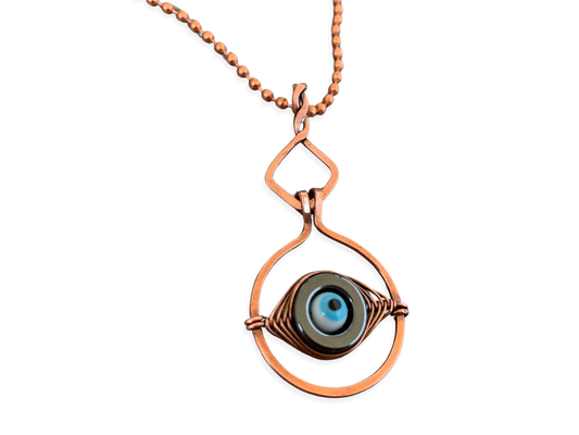 Evil Eye Spinner Pendant Necklace