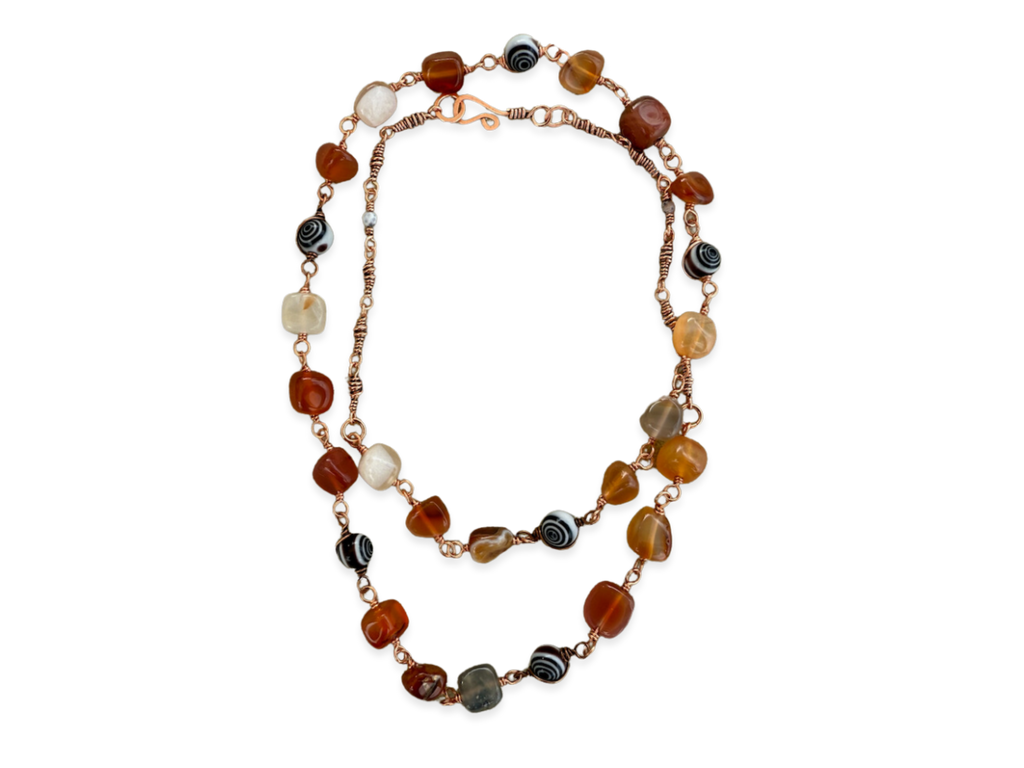 Chunky Orange Agate Necklace