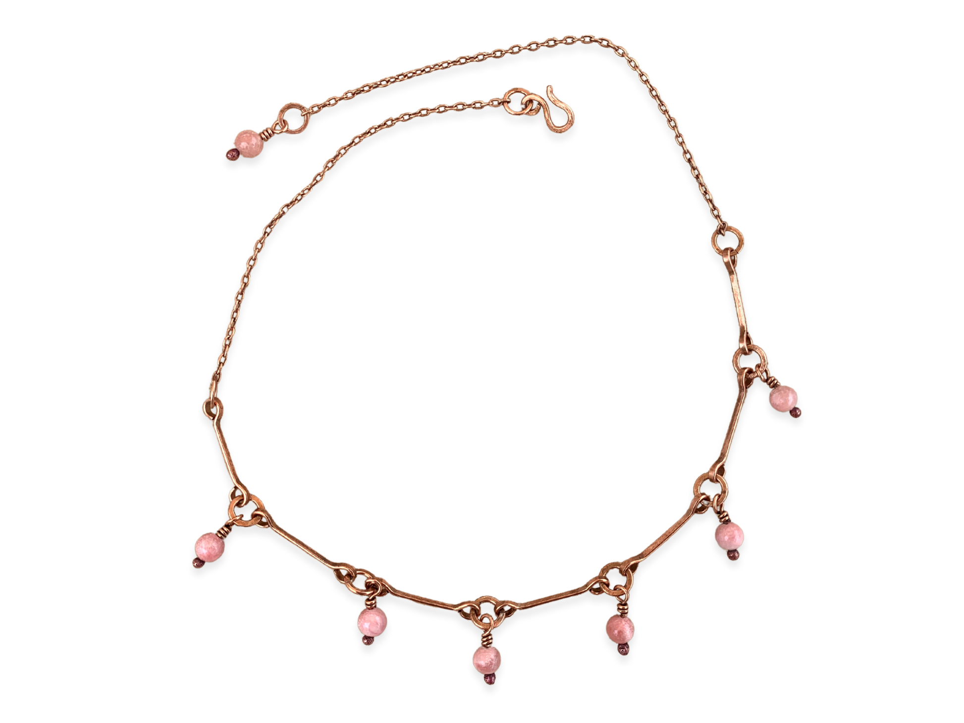 Pink Drops Charm Necklace