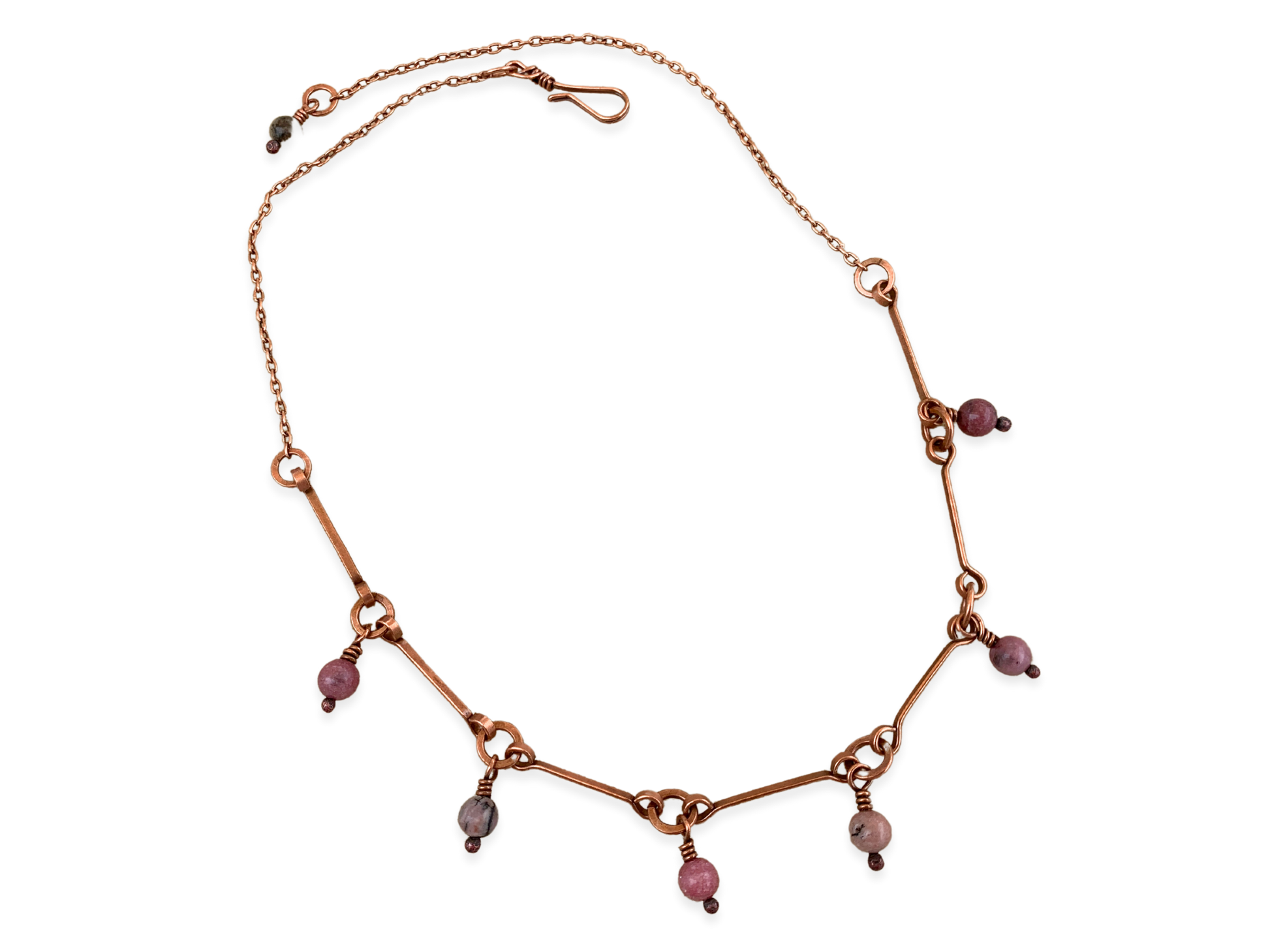 Mauve Drops Charm Necklace