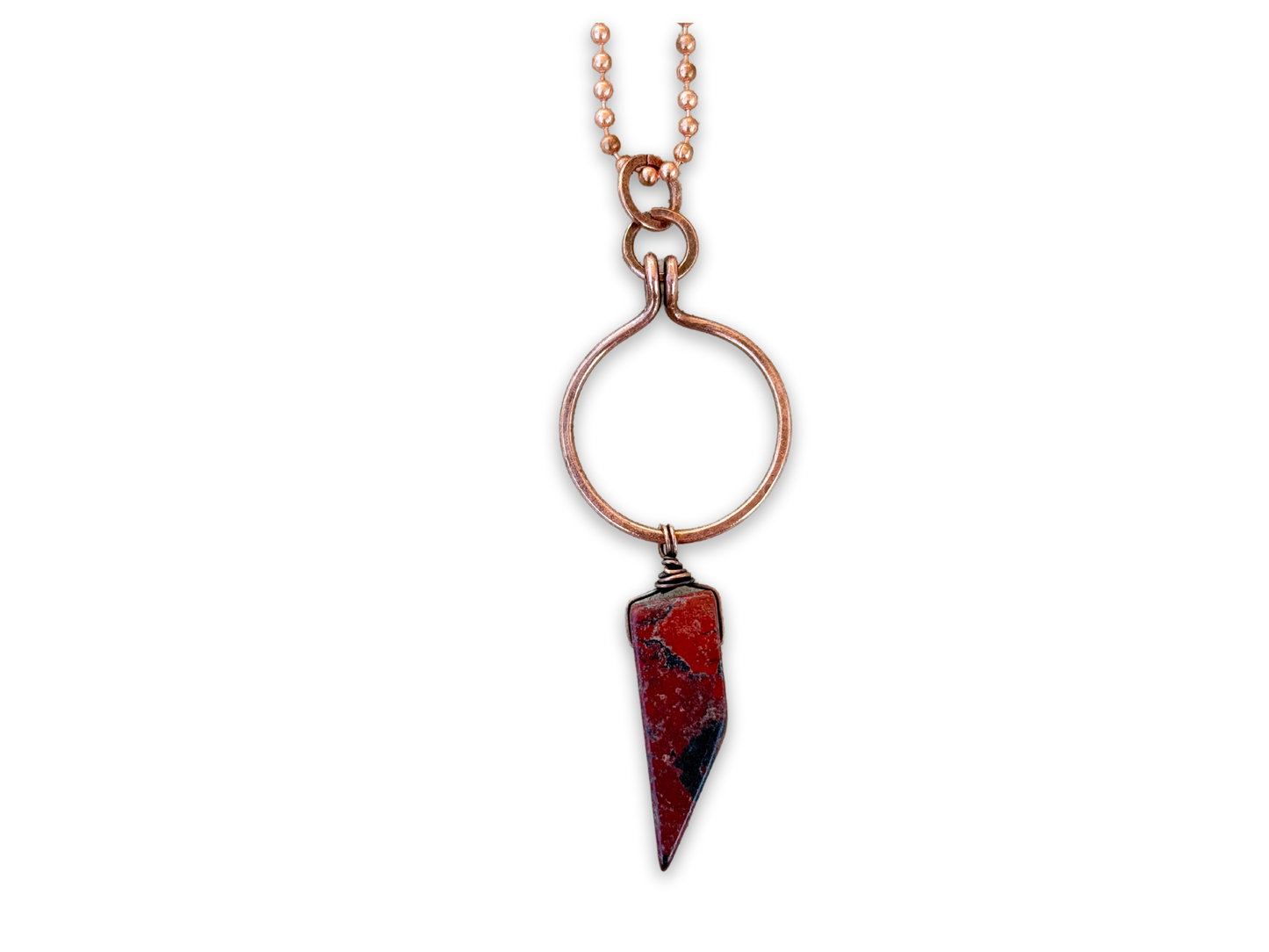 Serrate Red Pendant Necklace