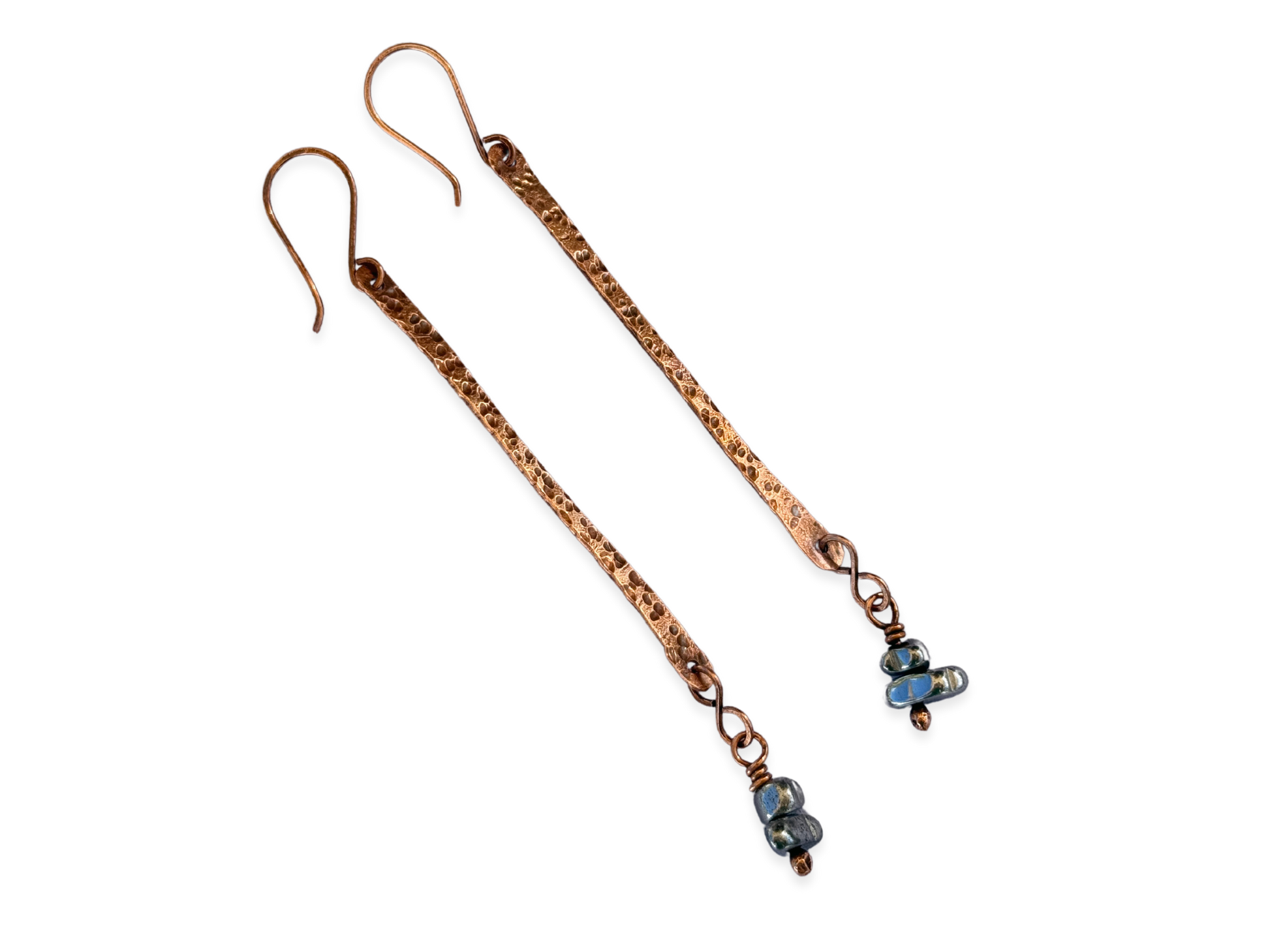 Hematite Hammered Earrings
