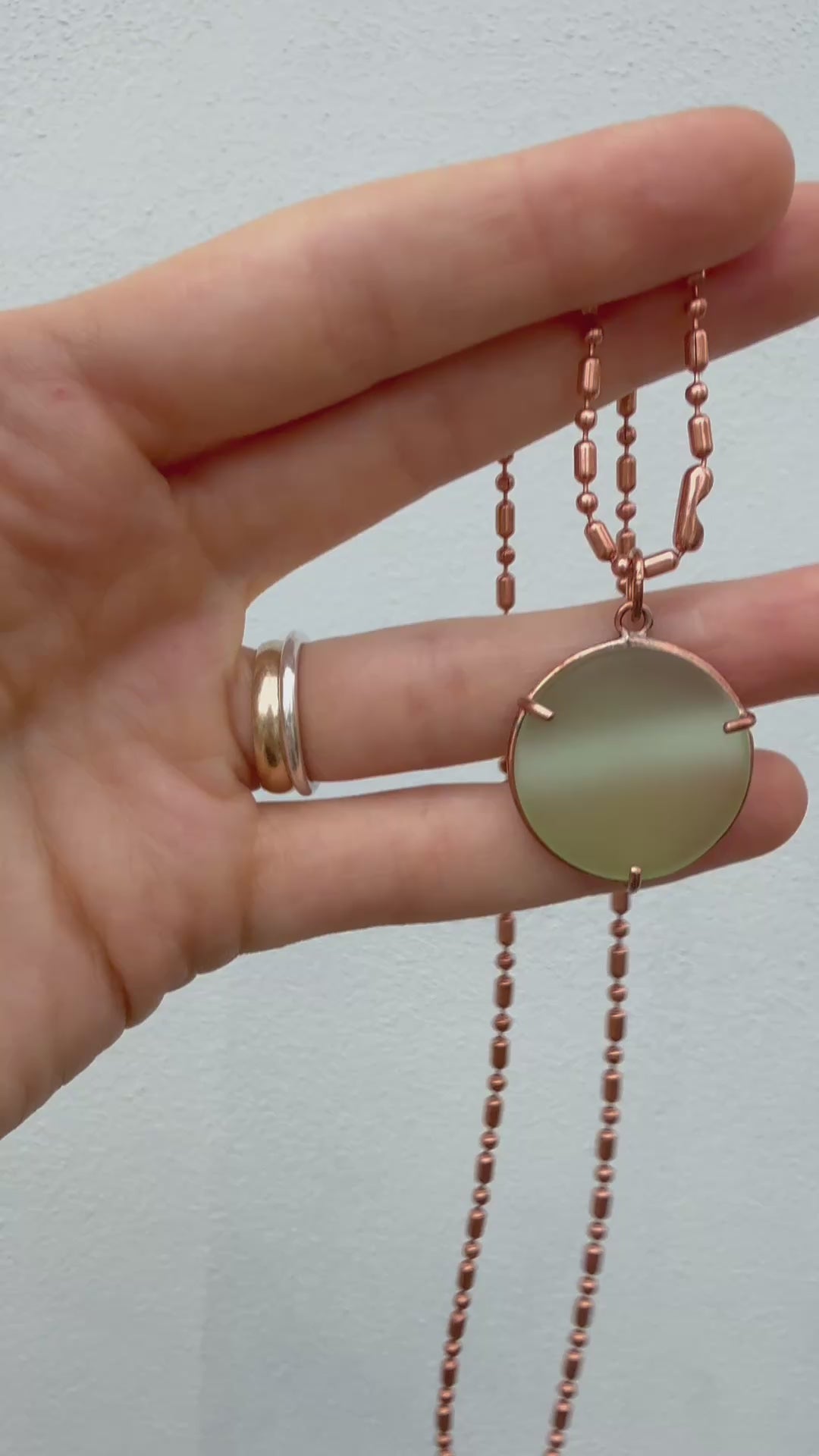 Green Sea Glass Pendant
