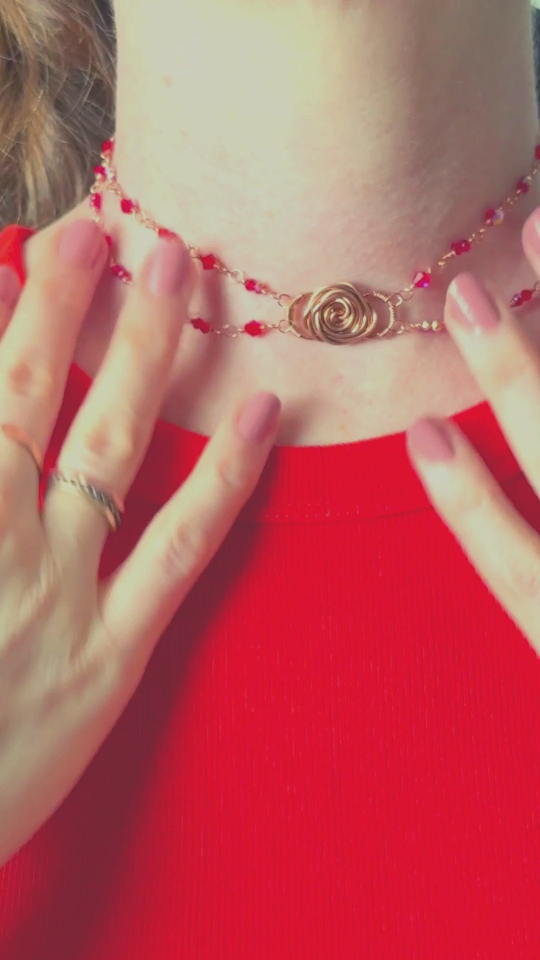 Cherry Rose Choker