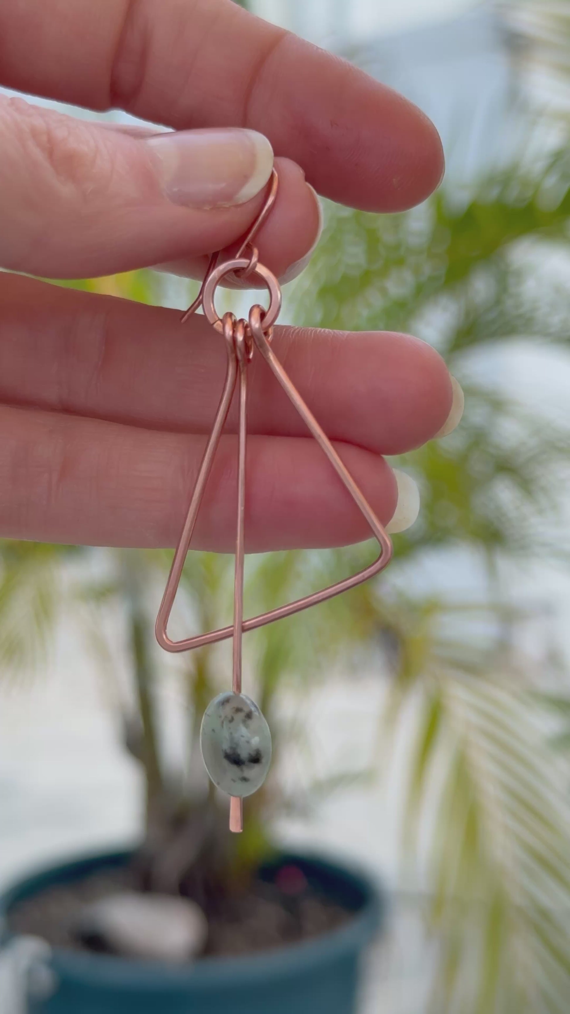 Kiwi Wedge Earrings