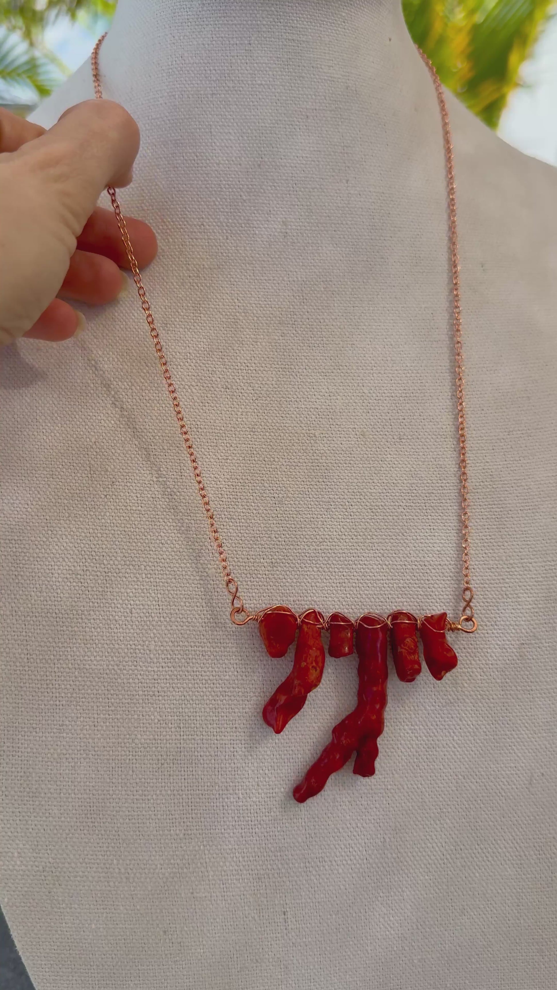 Coral Bar Necklace