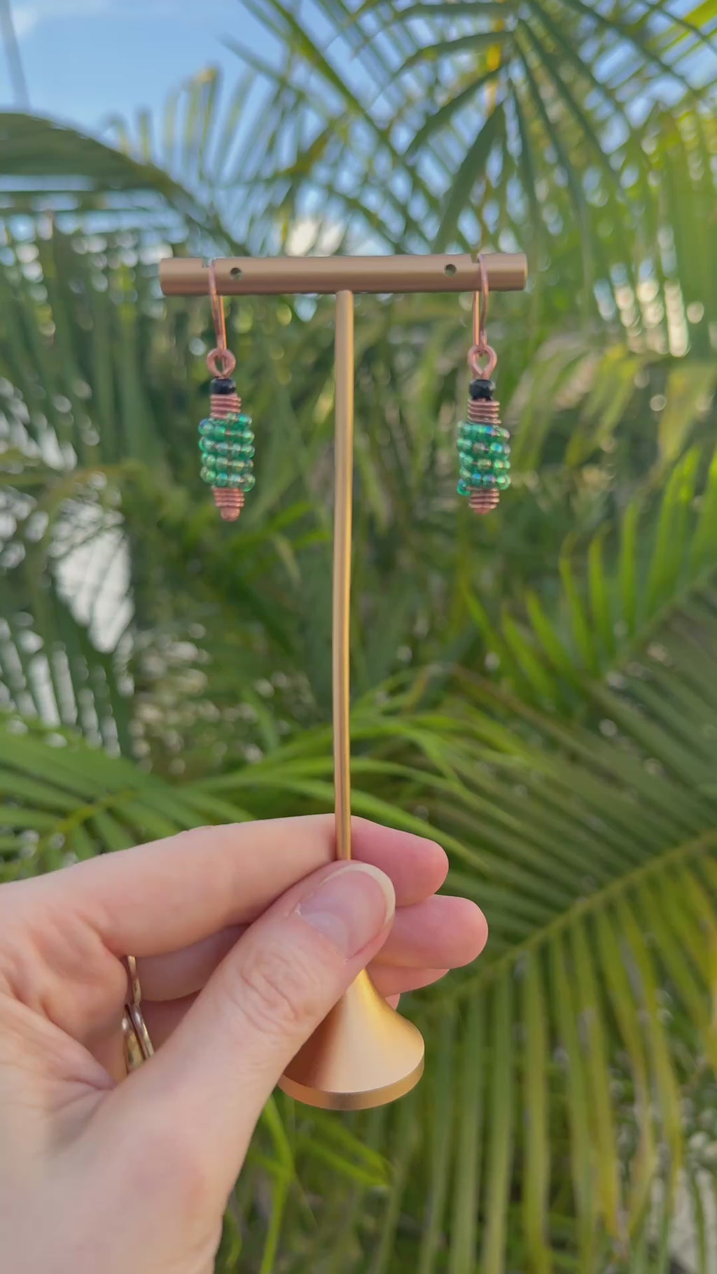 Beaded Spiral Dangles