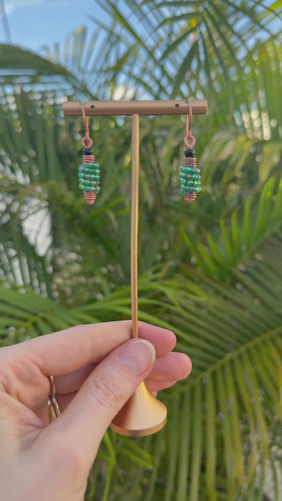 Beaded Spiral Dangles