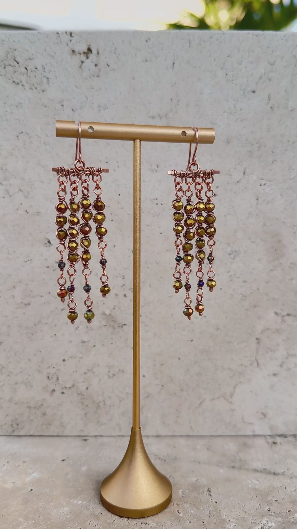 Black Crystal Chandelier Earrings